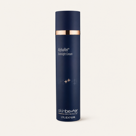 SkinBetter Science AlphaRet Overnight Cream on a warm cream background