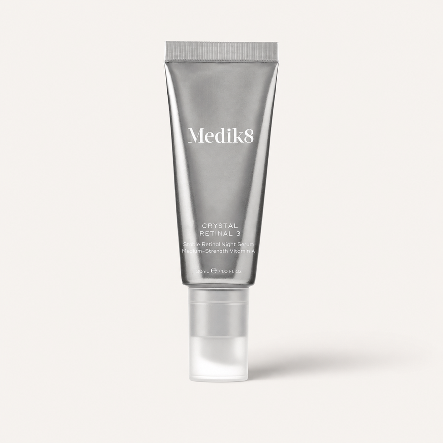 Medik8 Crystal Retinal on a warm cream background