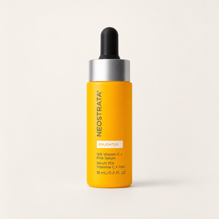 NeoStrata 15% Vitamin C and PHA Serum on a warm cream background