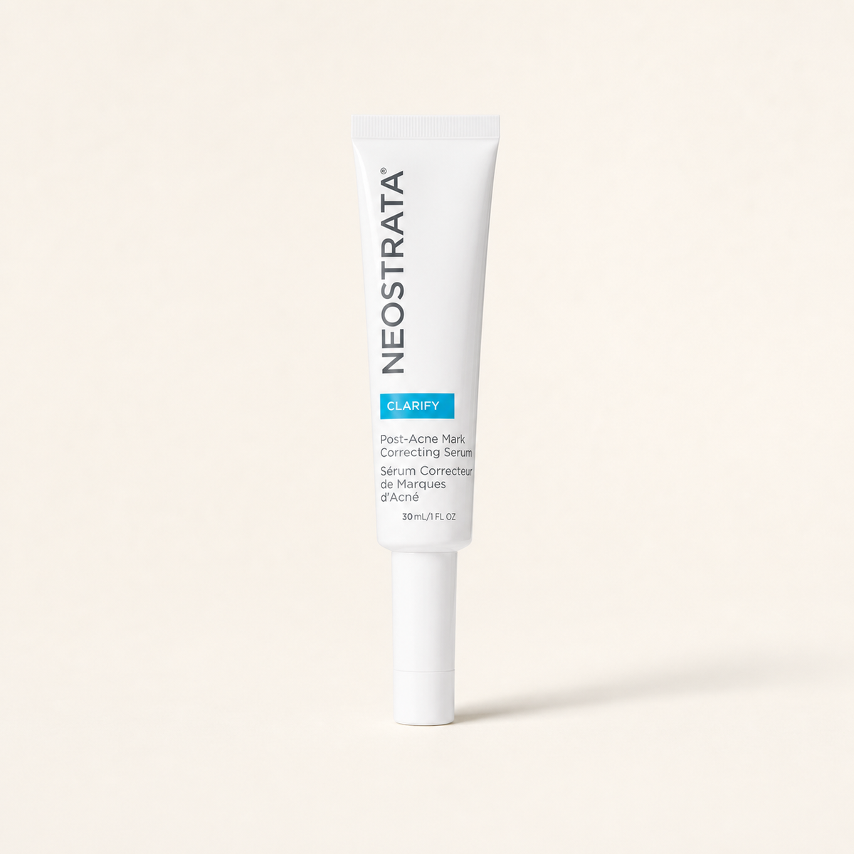 NeoStrata Post-Acne Mark Correcting Serum on a warm cream background