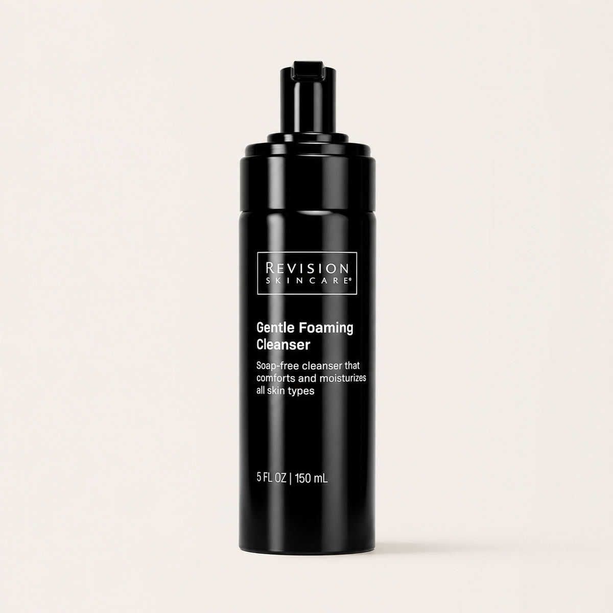 Revision Gentle Foaming Cleanser on a warm cream background