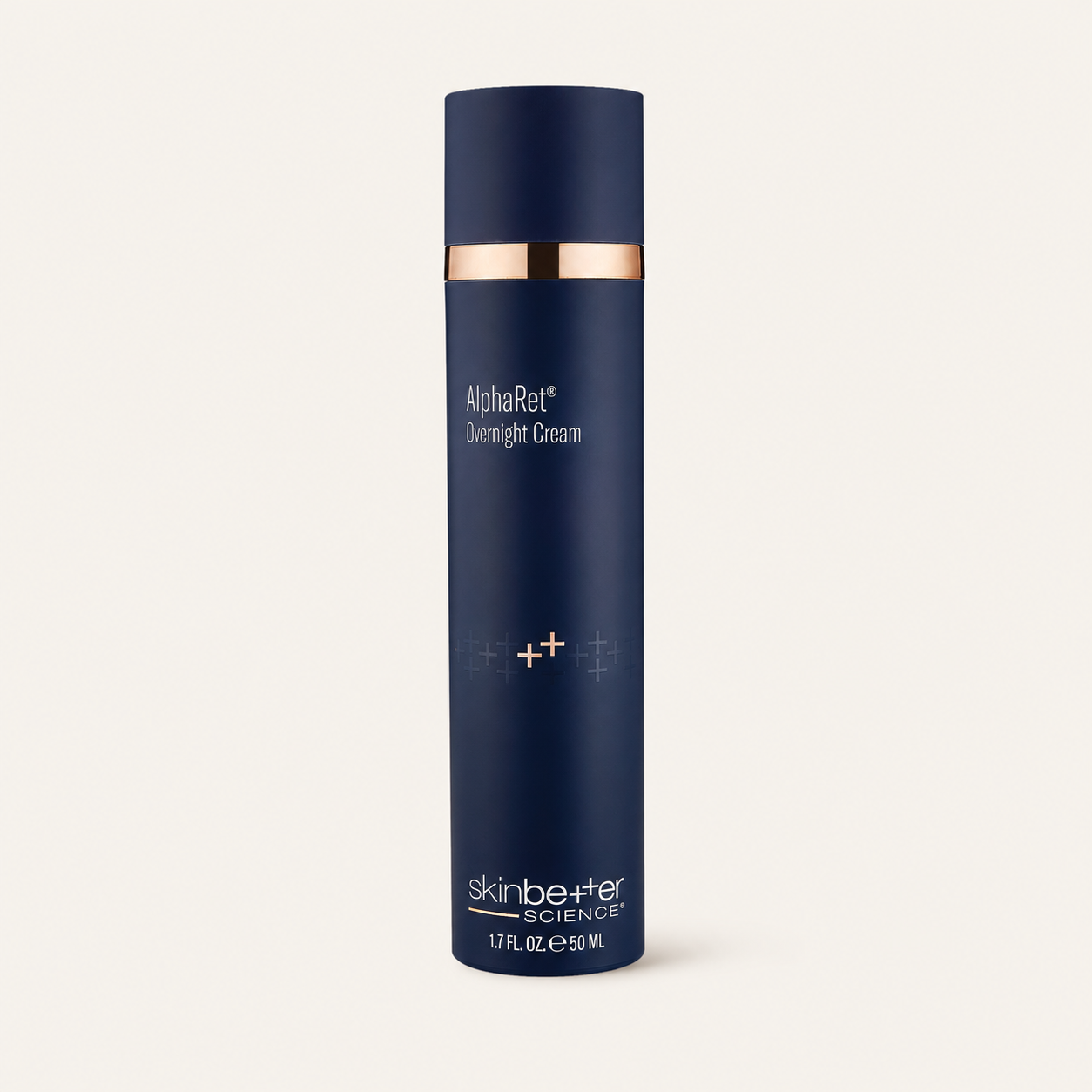 SkinBetter Science AlphaRet Overnight Cream on a warm cream background