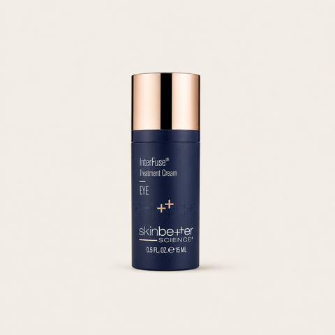 SkinBetter Science InterFuse Intensive Treatment EYE on a warm cream Curatory studio background