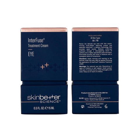 SkinBetter Science InterFuse Intensive Treatment EYE packaging information
